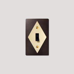 Plank Hardware JASPER 1G Diamond Toggle Switch - Blackened Bronze / Unlacquered Brass