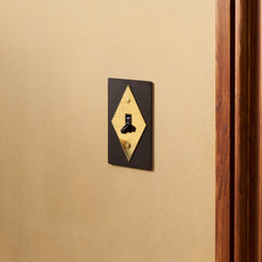 Plank Hardware JASPER 1G Diamond Toggle Switch - Blackened Bronze / Unlacquered Brass