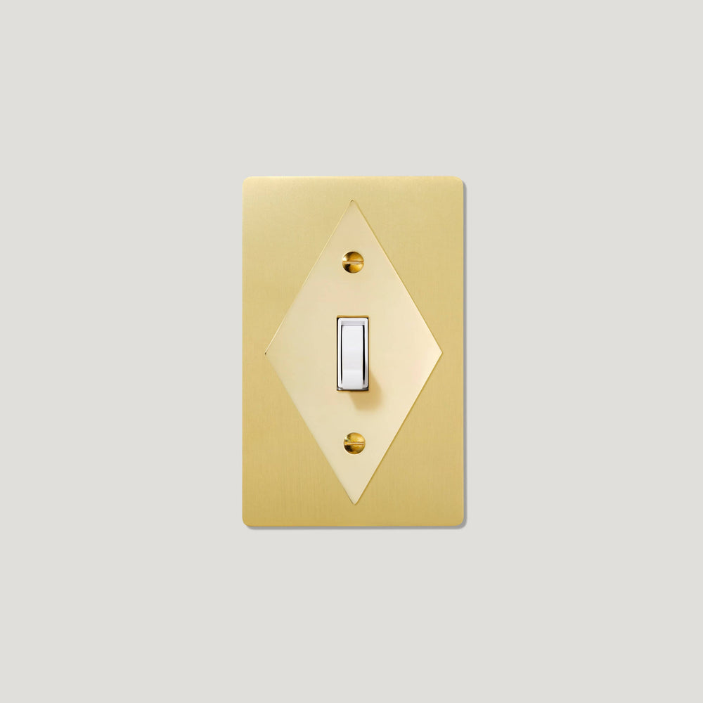 JASPER 1G Diamond Toggle Switch - Brass / Unlacquered Brass