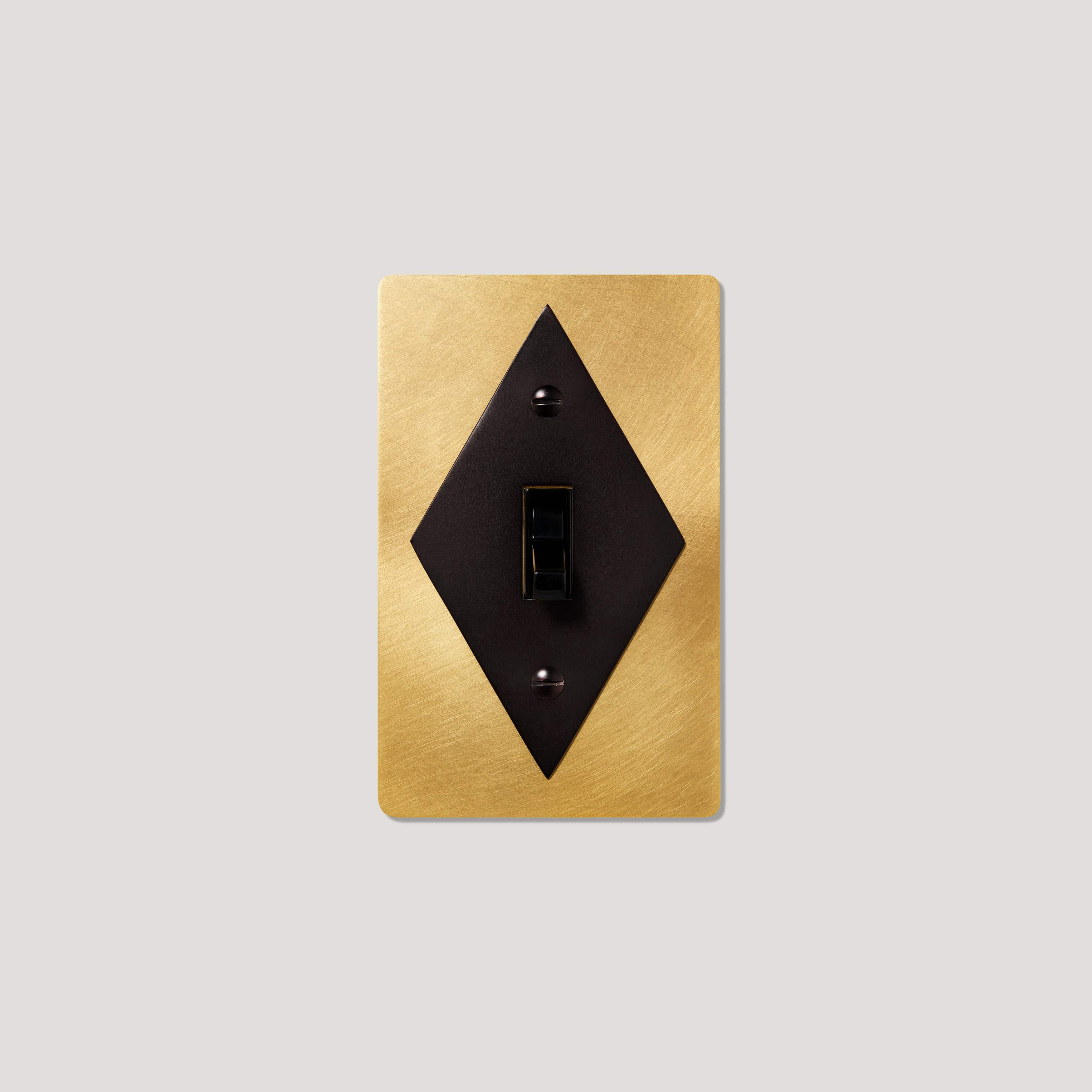 Plank Hardware JASPER 1G Diamond Toggle Switch - Heritage Brass / Blackened Bronze