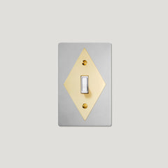 Plank Hardware JASPER 1G Diamond Toggle Switch - Polished Nickel / Unlacquered Brass
