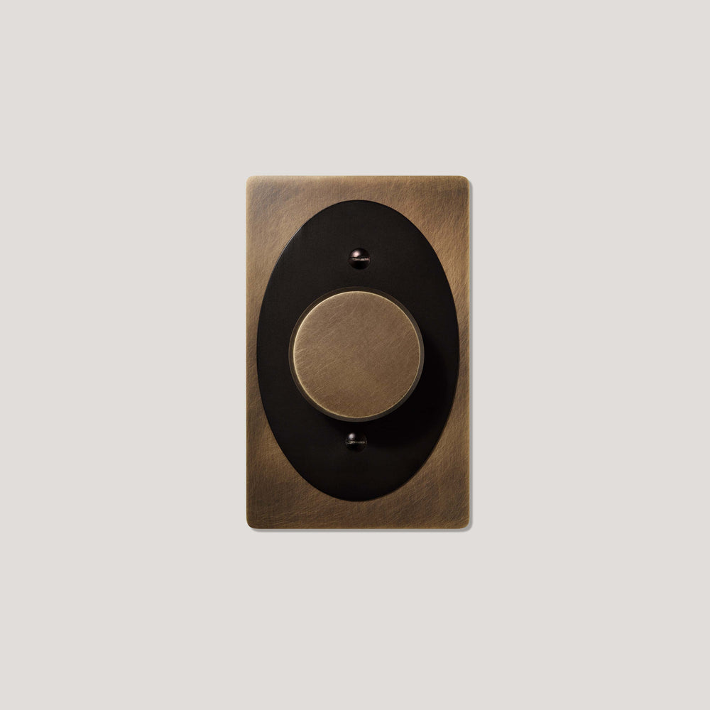 JASPER 1G Oval Dimmer Switch - Antique Brass / Blackened Bronze