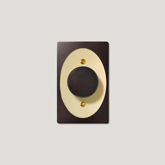 Plank Hardware JASPER 1G Oval Dimmer Switch - Blackened Bronze / Unlacquered Brass