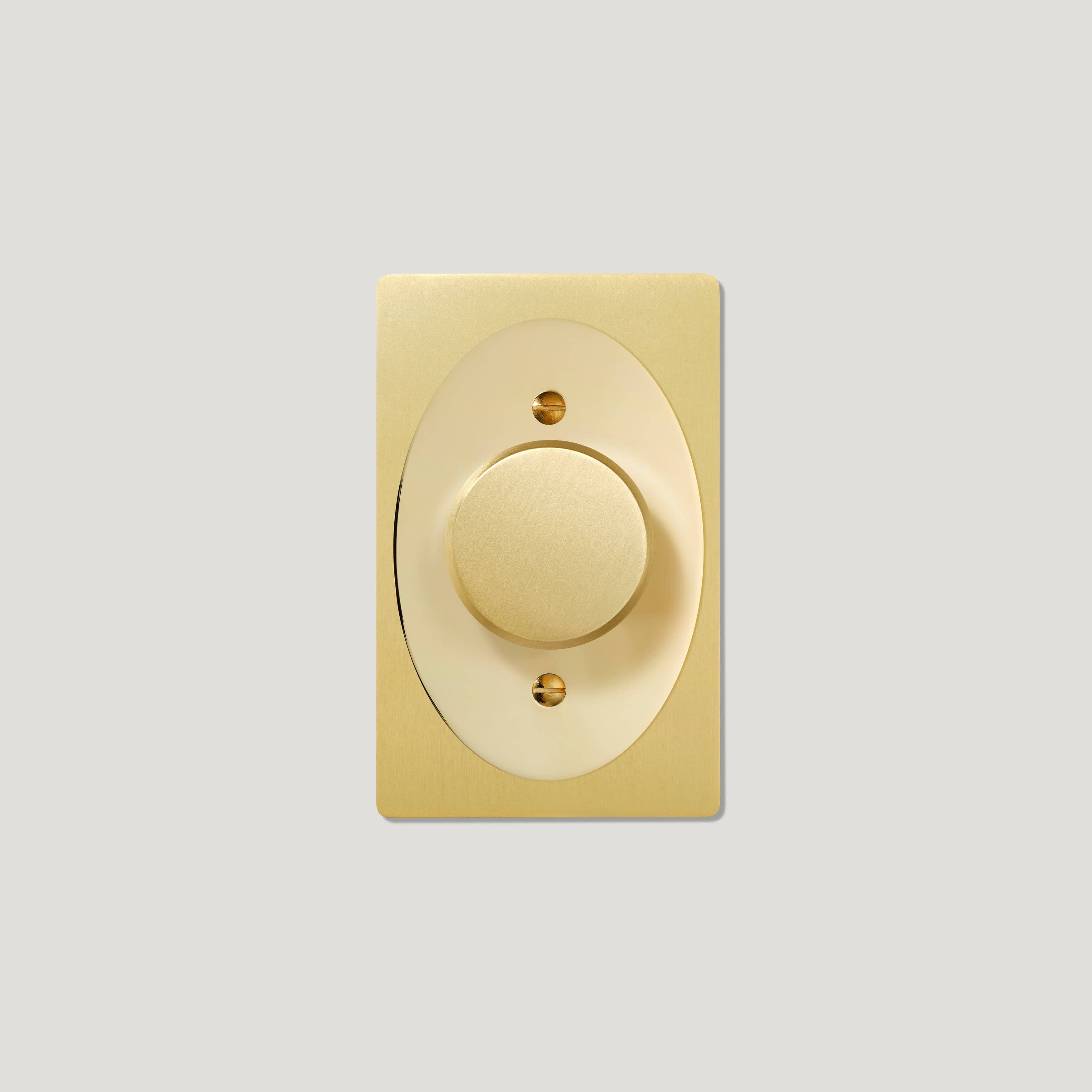 Plank Hardware JASPER 1G Oval Dimmer Switch - Brass / Unlacquered Brass