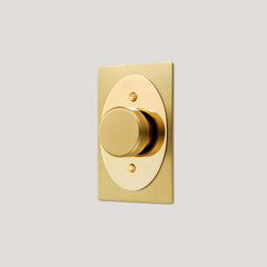 Plank Hardware JASPER 1G Oval Dimmer Switch - Brass / Unlacquered Brass
