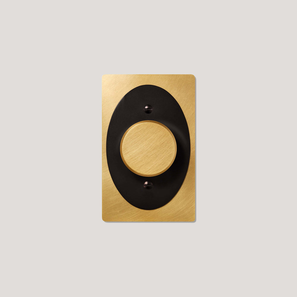 JASPER 1G Oval Dimmer Switch - Heritage Brass / Blackened Bronze