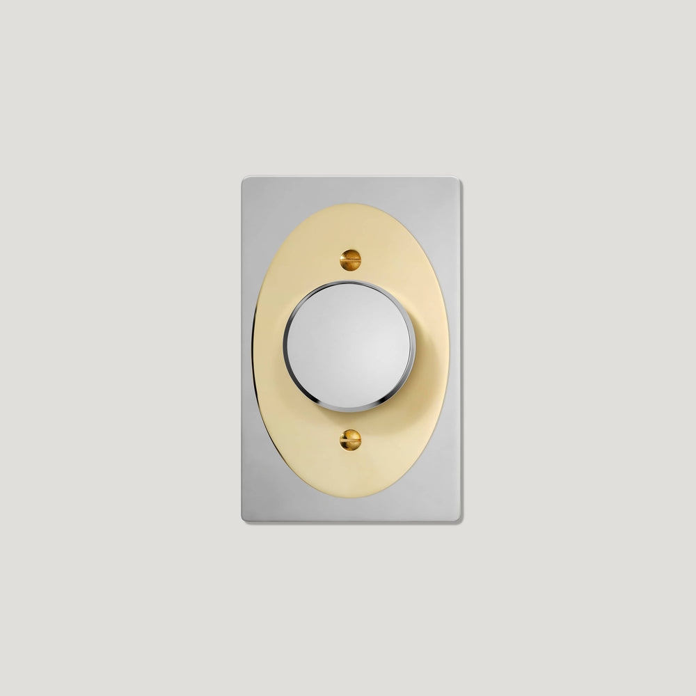 JASPER 1G Oval Dimmer Switch - Polished Nickel / Unlacquered Brass