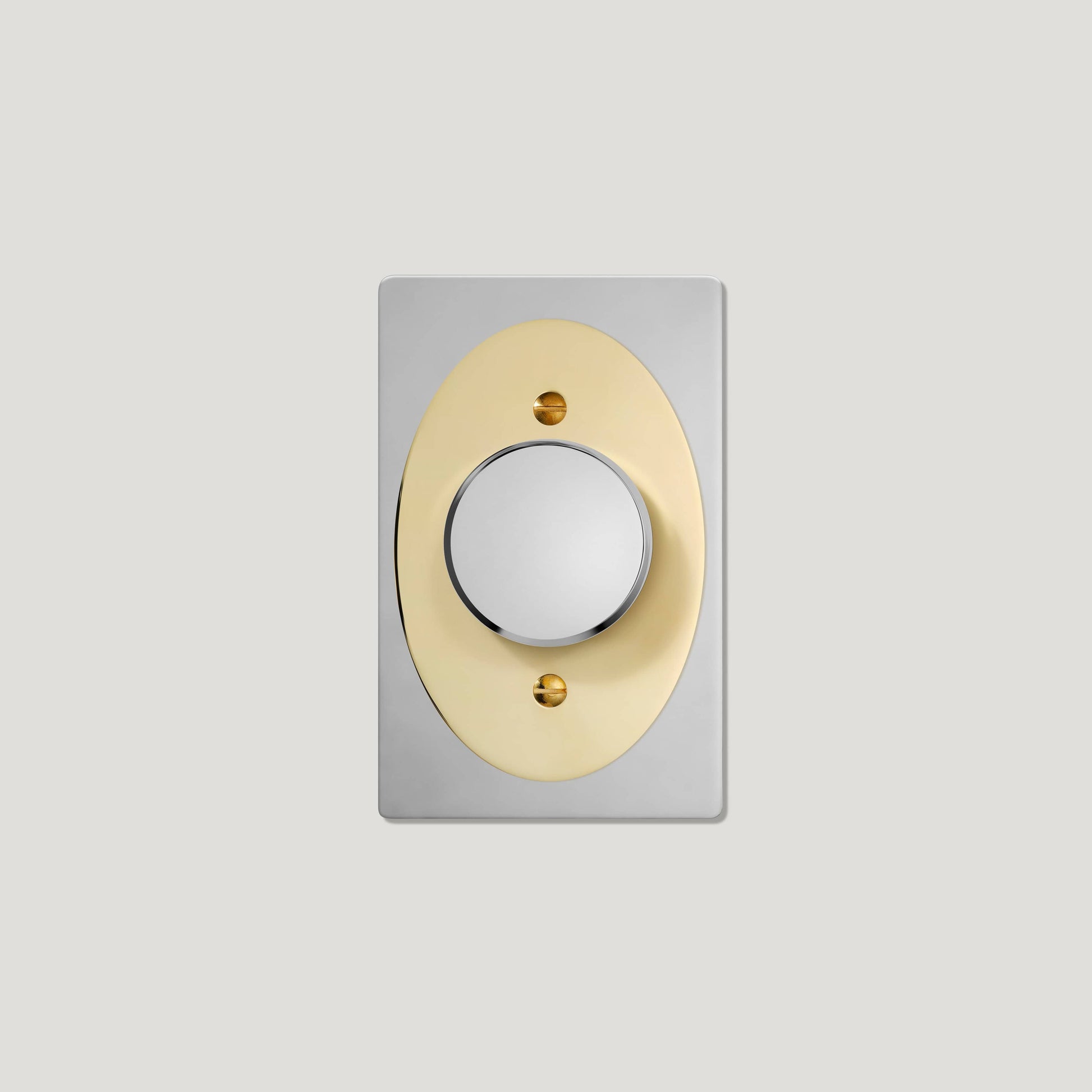 Plank Hardware JASPER 1G Oval Dimmer Switch - Polished Nickel / Unlacquered Brass