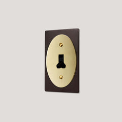 Plank Hardware JASPER 1G Oval Toggle Switch - Blackened Bronze / Unlacquered Brass