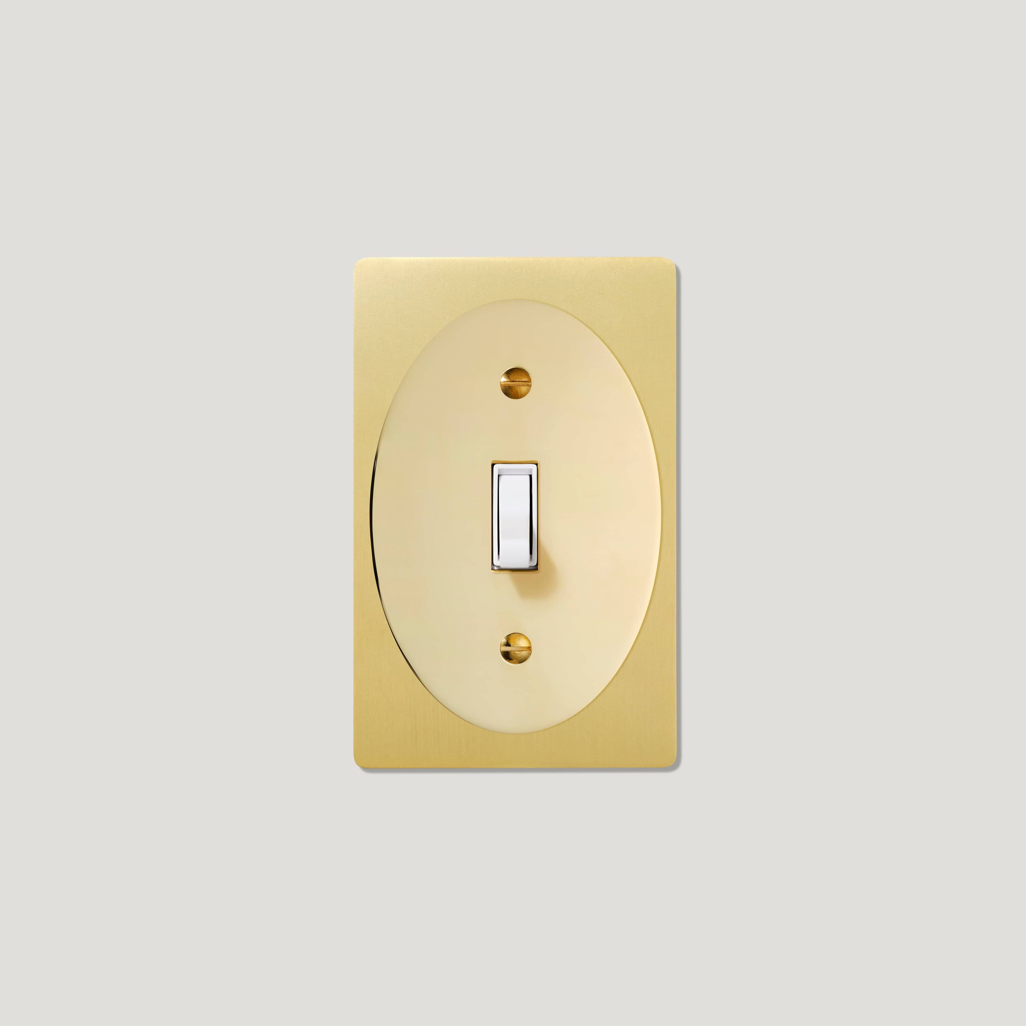 Plank Hardware JASPER 1G Oval Toggle Switch - Brass / Unlacquered Brass