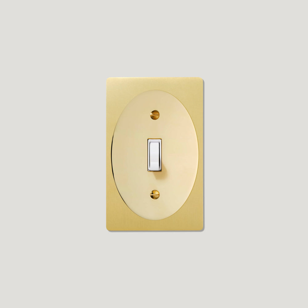 JASPER 1G Oval Toggle Switch - Brass / Unlacquered Brass