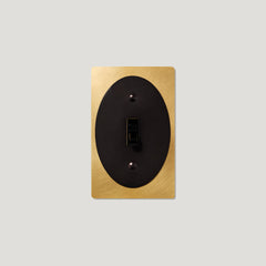 Plank Hardware JASPER 1G Oval Toggle Switch - Heritage Brass / Blackened Bronze