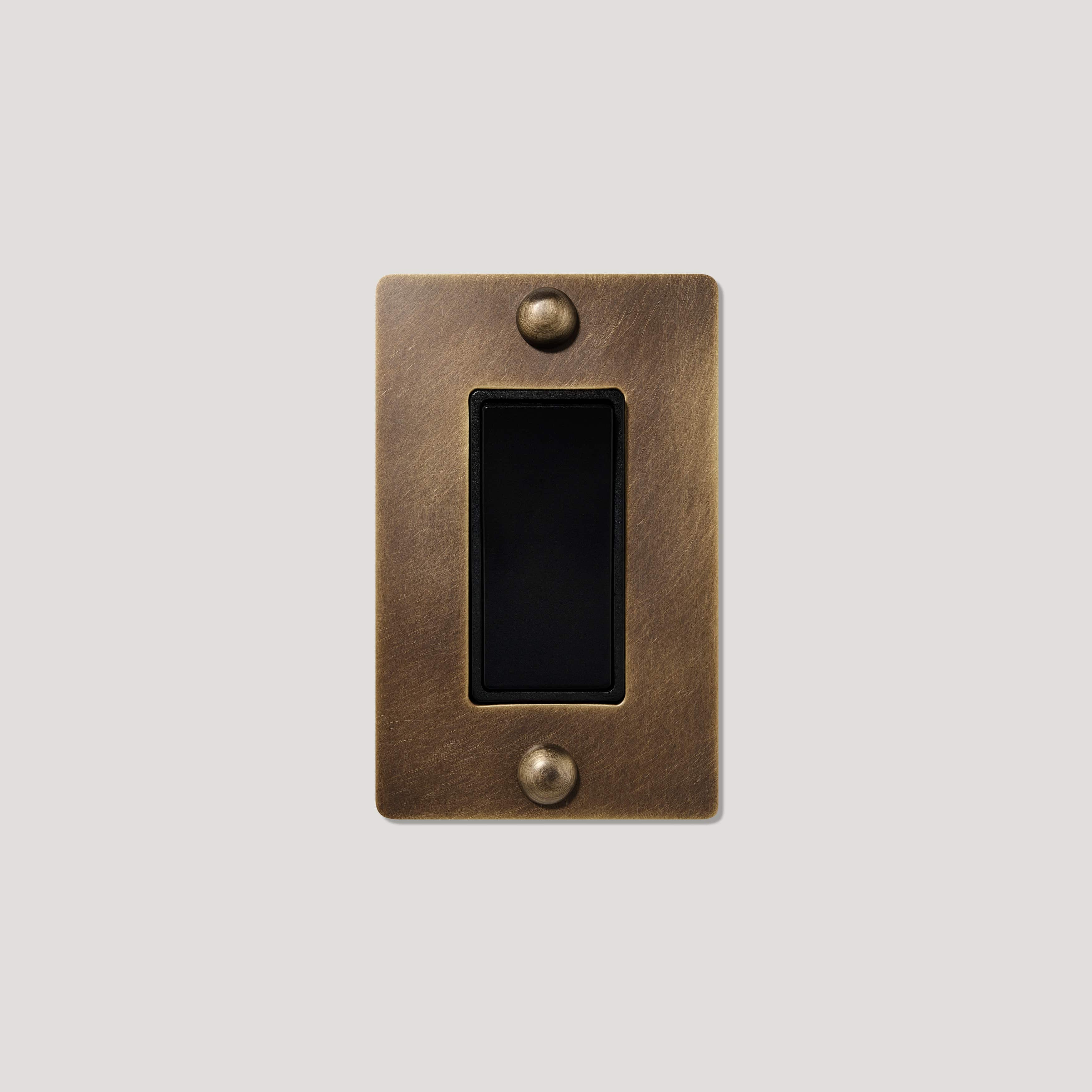 Plank Hardware JASPER 1G Rocker Switch - Antique Brass