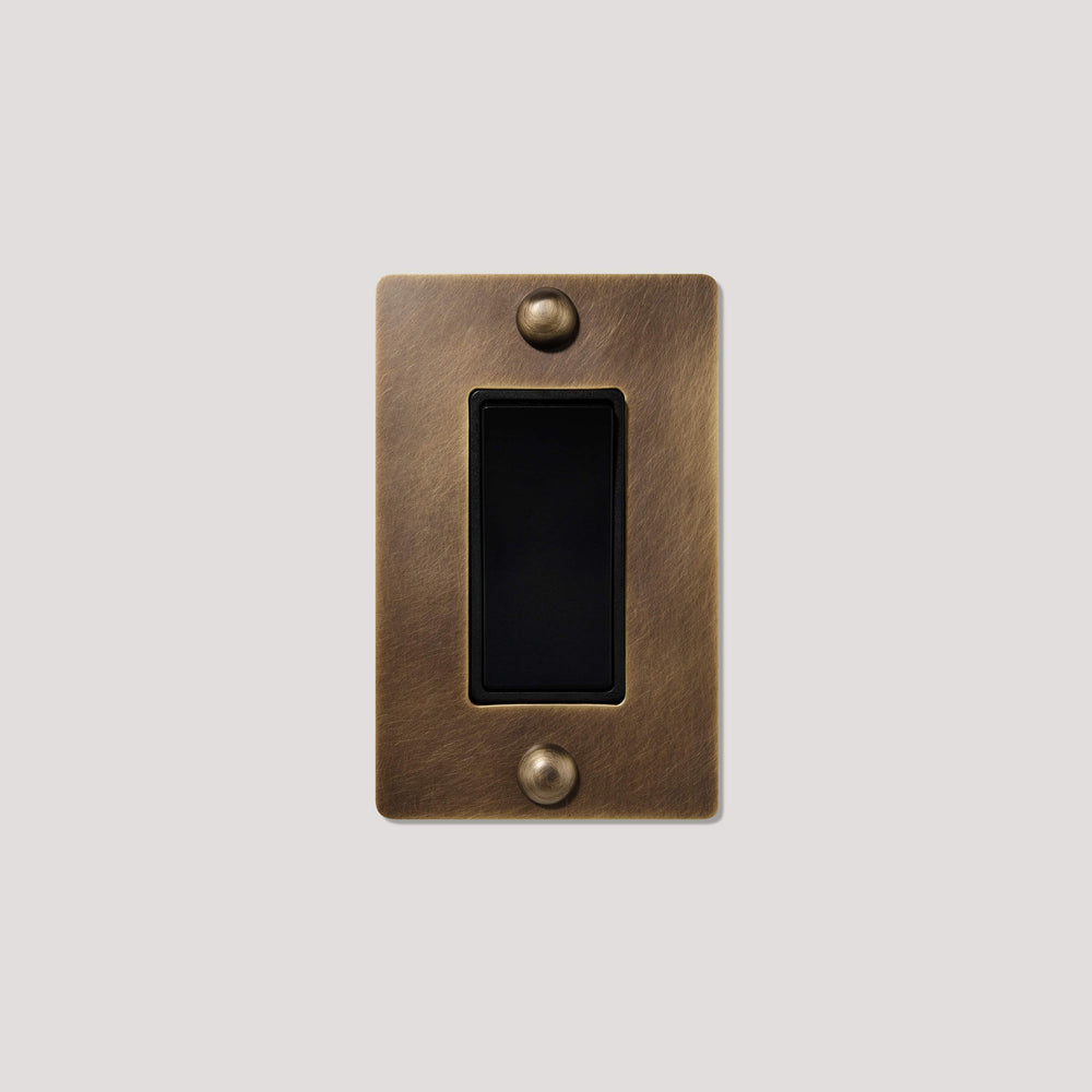 JASPER 1G Rocker Switch - Antique Brass