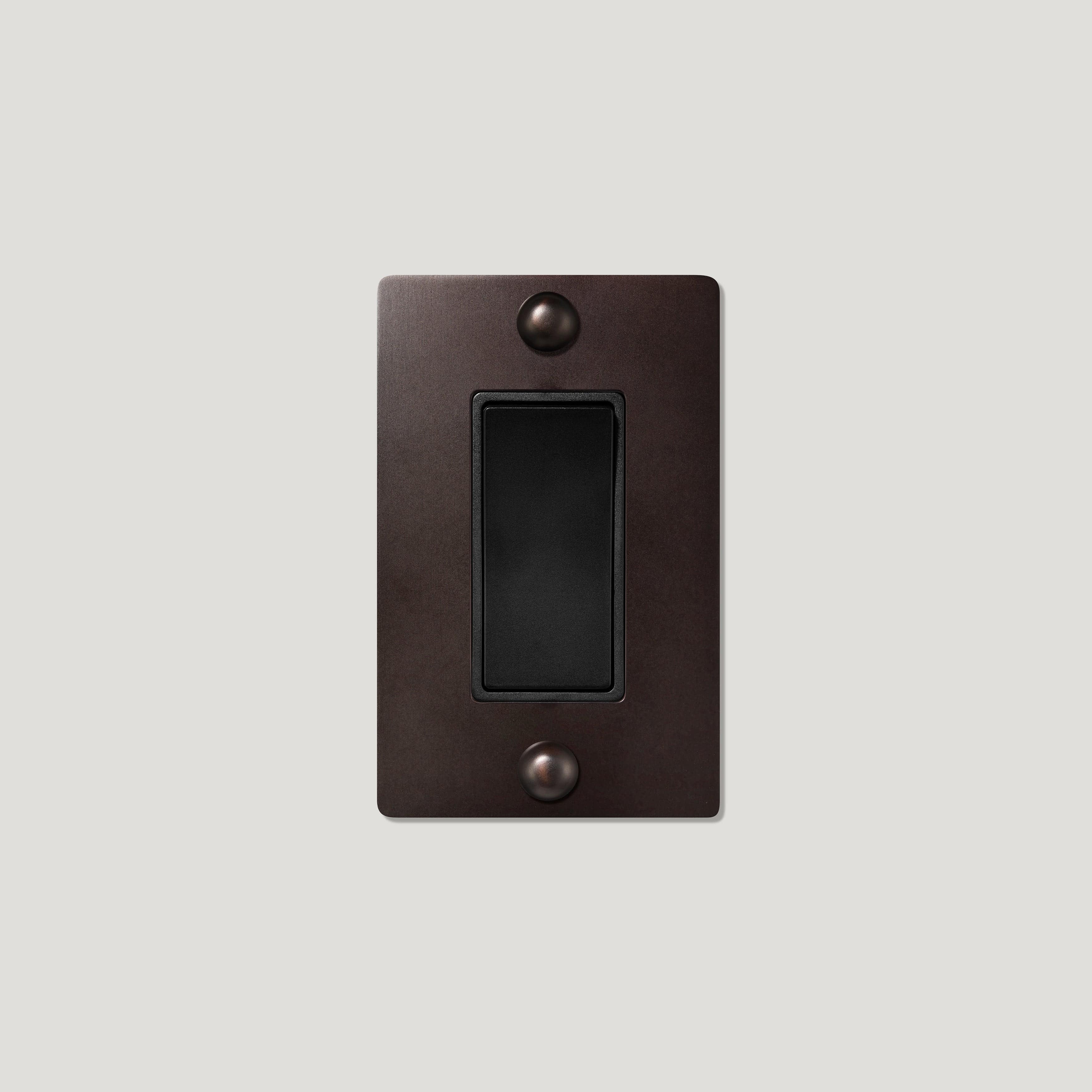 Plank Hardware JASPER 1G Rocker Switch - Blackened Bronze