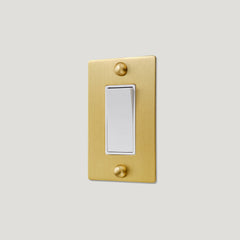 Plank Hardware JASPER 1G Rocker Switch - Brass