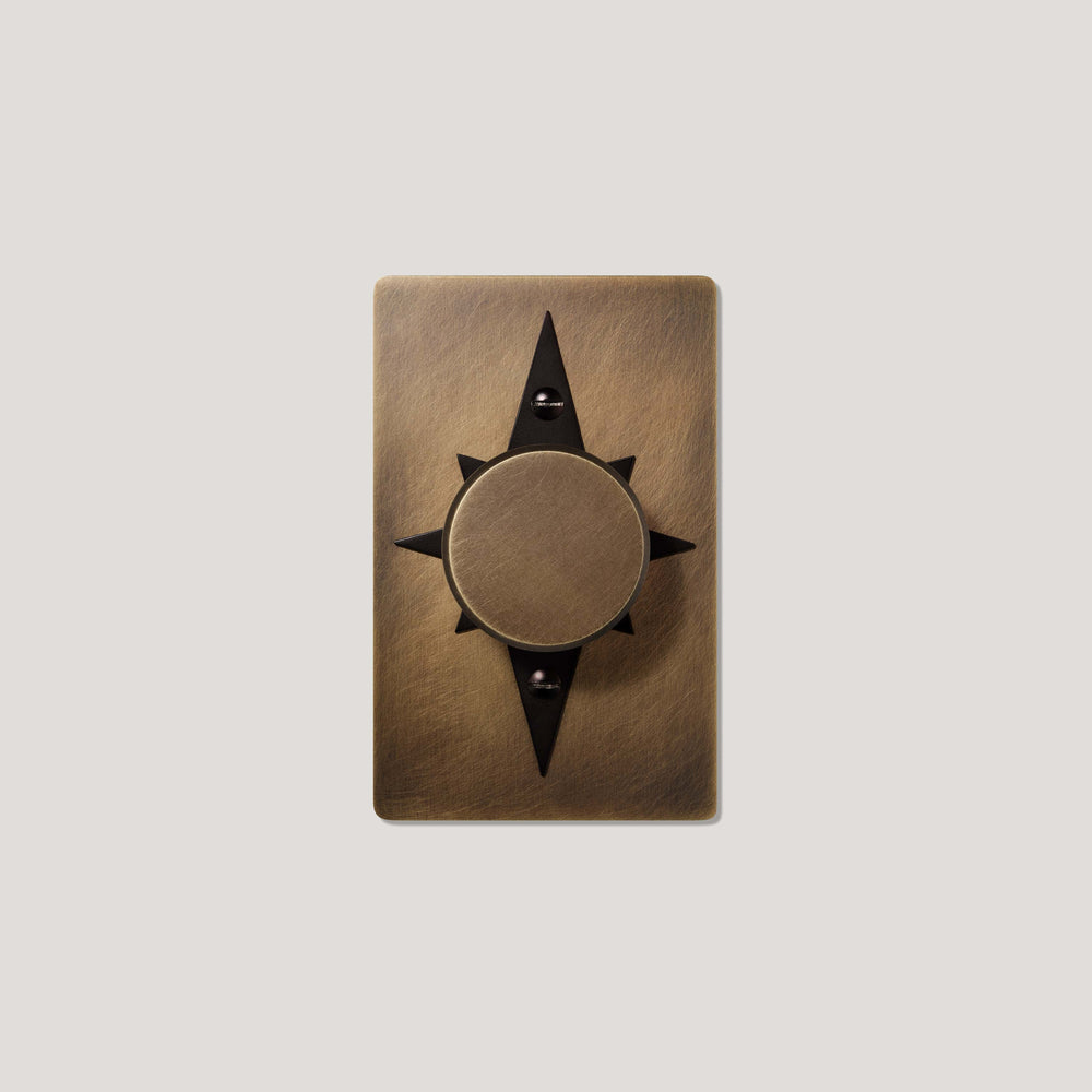JASPER 1G Star Dimmer Switch - Antique Brass / Blackened Bronze