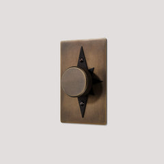 Plank Hardware JASPER 1G Star Dimmer Switch - Antique Brass / Blackened Bronze