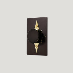 Plank Hardware JASPER 1G Star Dimmer Switch - Blackened Bronze / Unlacquered Brass