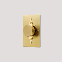 Plank Hardware JASPER 1G Star Dimmer Switch - Brass / Unlacquered Brass