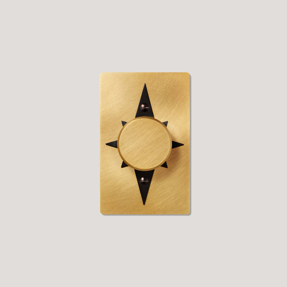 JASPER 1G Star Dimmer Switch - Heritage Brass / Blackened Bronze