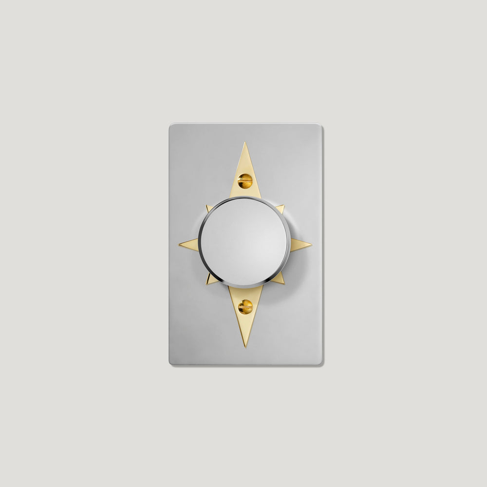 JASPER 1G Star Dimmer Switch - Polished Nickel / Unlacquered Brass