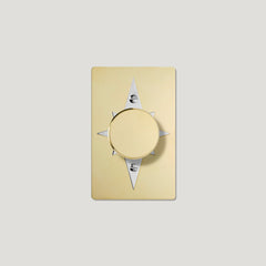 Plank Hardware JASPER 1G Star Dimmer Switch - Unlacquered Brass / Polished Nickel
