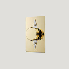 Plank Hardware JASPER 1G Star Dimmer Switch - Unlacquered Brass / Polished Nickel
