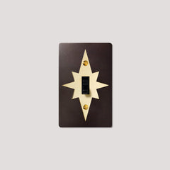Plank Hardware JASPER 1G Star Toggle Switch - Blackened Bronze / Unlacquered Brass