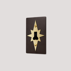 Plank Hardware JASPER 1G Star Toggle Switch - Blackened Bronze / Unlacquered Brass