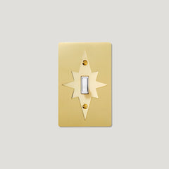 Plank Hardware JASPER 1G Star Toggle Switch - Brass / Unlacquered Brass