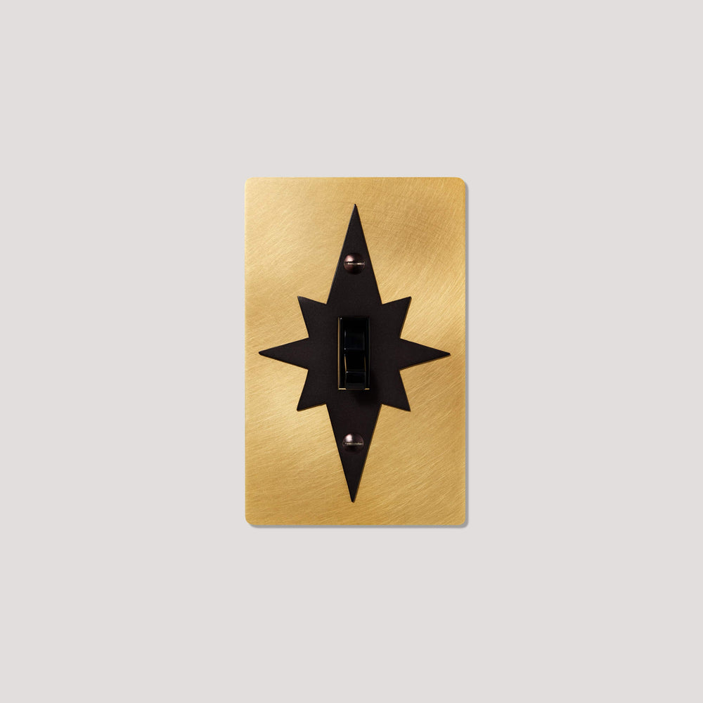 JASPER 1G Star Toggle Switch - Heritage Brass / Blackened Bronze