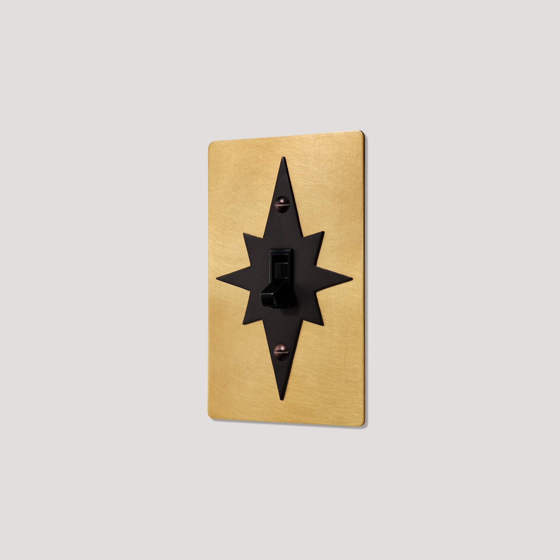 Plank Hardware JASPER 1G Star Toggle Switch - Heritage Brass / Blackened Bronze