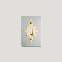 Plank Hardware JASPER 1G Star Toggle Switch - Polished Nickel / Unlacquered Brass