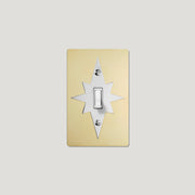 Plank Hardware JASPER 1G Star Toggle Switch - Unlacquered Brass / Polished Nickel