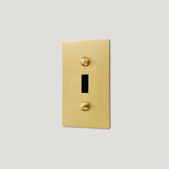Plank Hardware JASPER 1G Toggle/Dimmer Plate - Brass