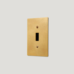Plank Hardware JASPER 1G Toggle/Dimmer Plate - Heritage Brass