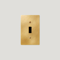 Plank Hardware JASPER 1G Toggle/Dimmer Plate - Heritage Brass