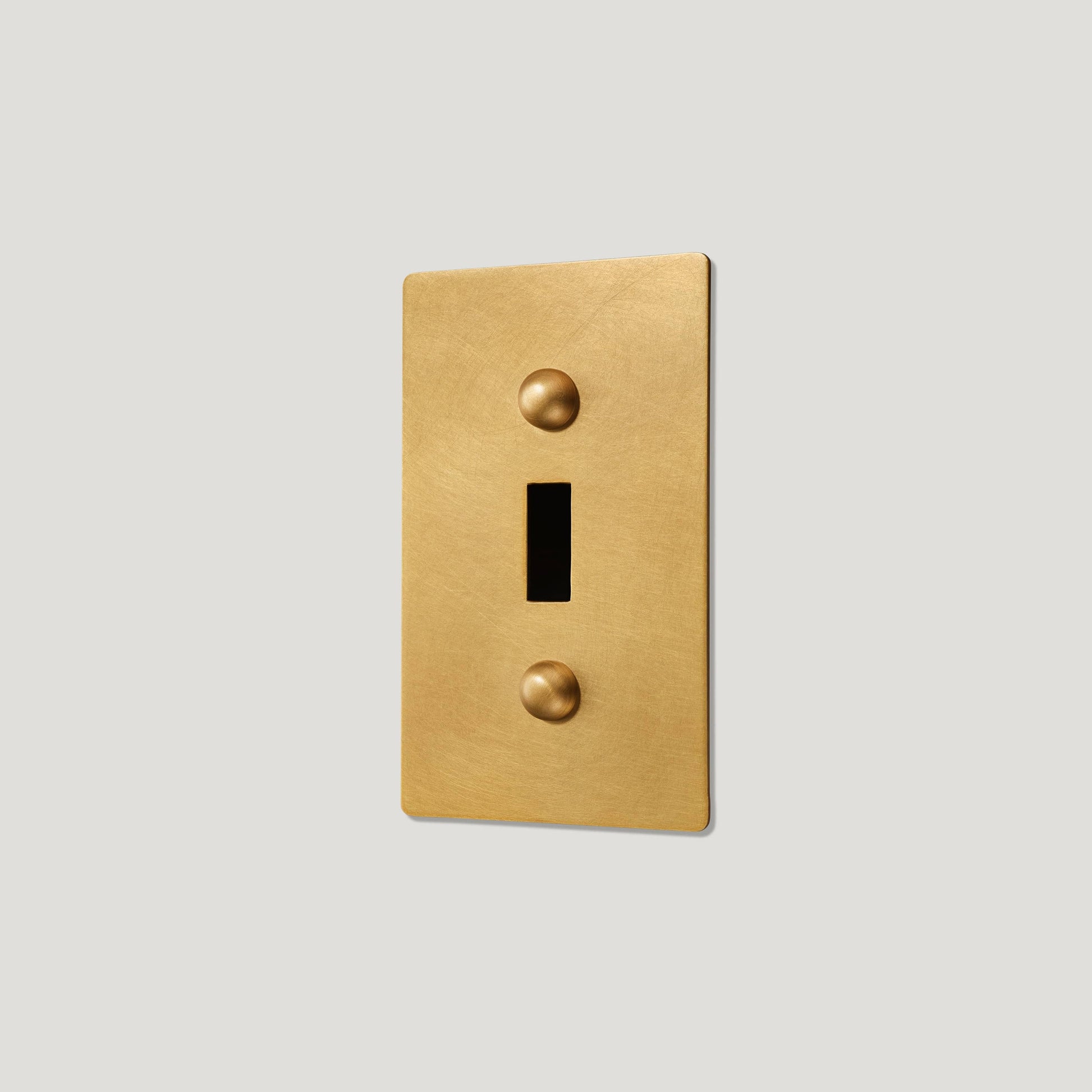 Plank Hardware JASPER 1G Toggle/Dimmer Plate - Heritage Brass
