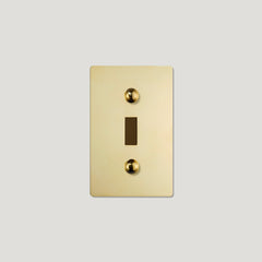 Plank Hardware JASPER 1G Toggle/Dimmer Plate - Unlacquered Brass