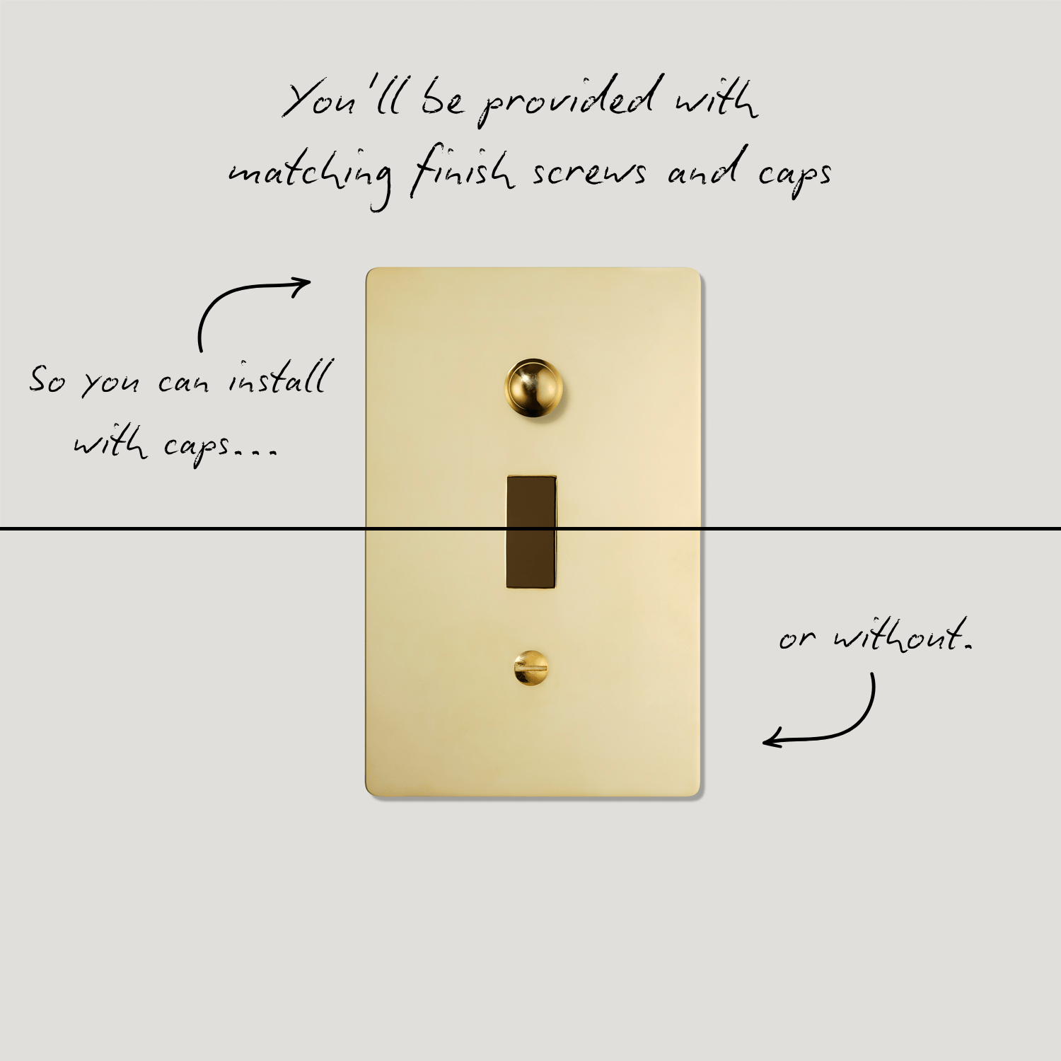 Plank Hardware JASPER 1G Toggle Switch - Unlacquered Brass