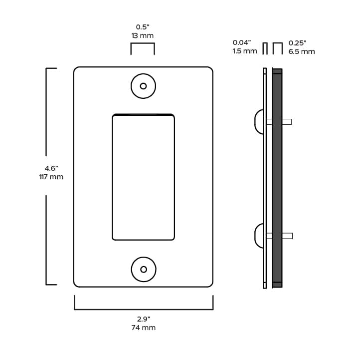 Plank Hardware JASPER 1G Universal Plate - Brass