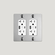 Plank Hardware JASPER 2G 20A USB Outlet - Polished Nickel