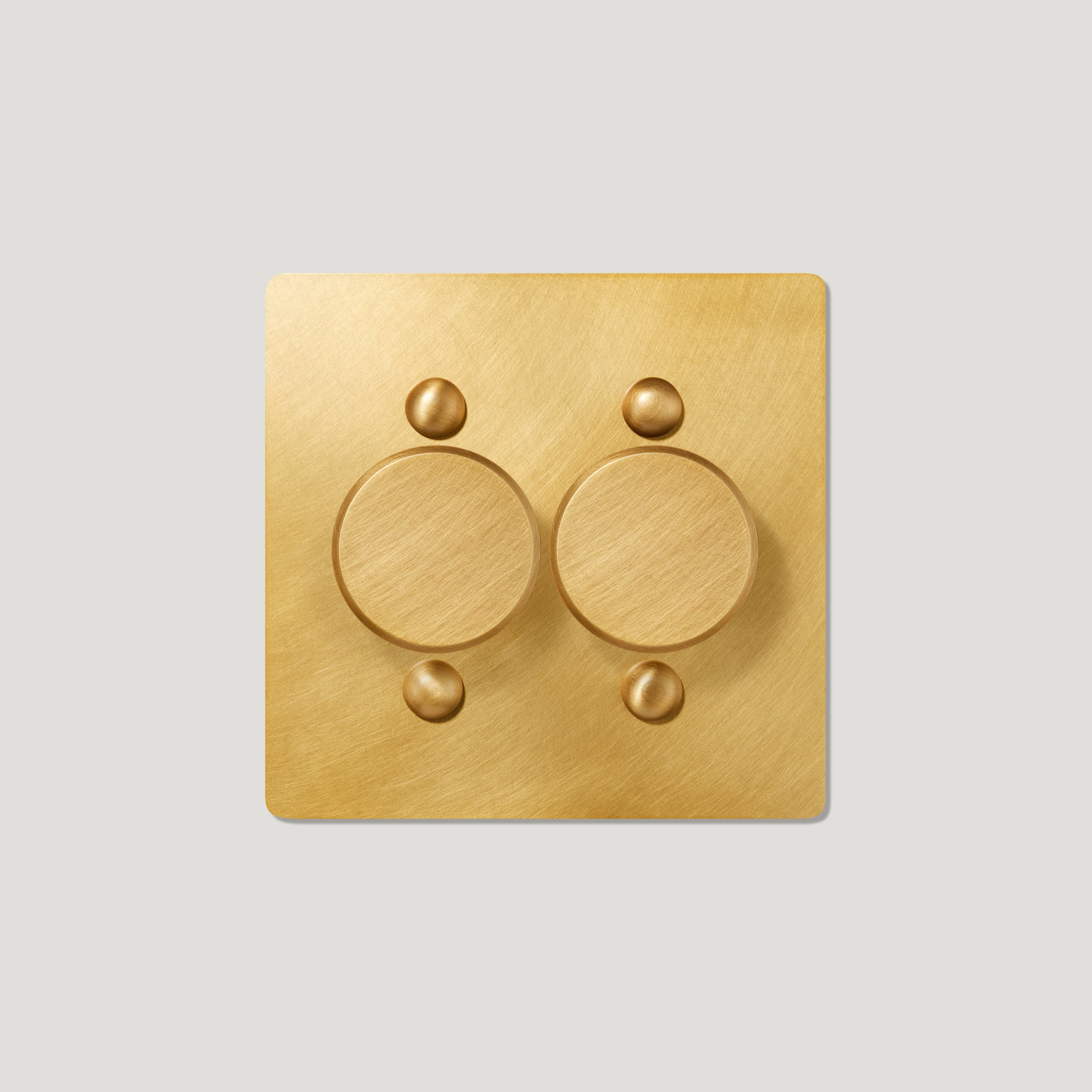 Plank Hardware JASPER 2G Dimmer Switch - Heritage Brass