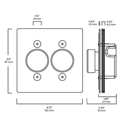 Plank Hardware JASPER 2G Dimmer Switch - Polished Nickel