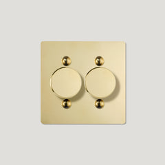 JASPER 2G Dimmer Light Switch - Unlacquered Brass
