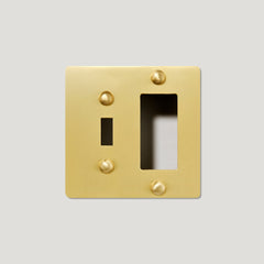 Plank Hardware JASPER 2G Mixed Plate (Toggle/Universal) - Brass