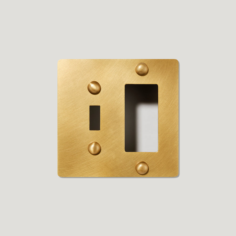 JASPER 2G Mixed Plate (Toggle/Universal) - Heritage Brass