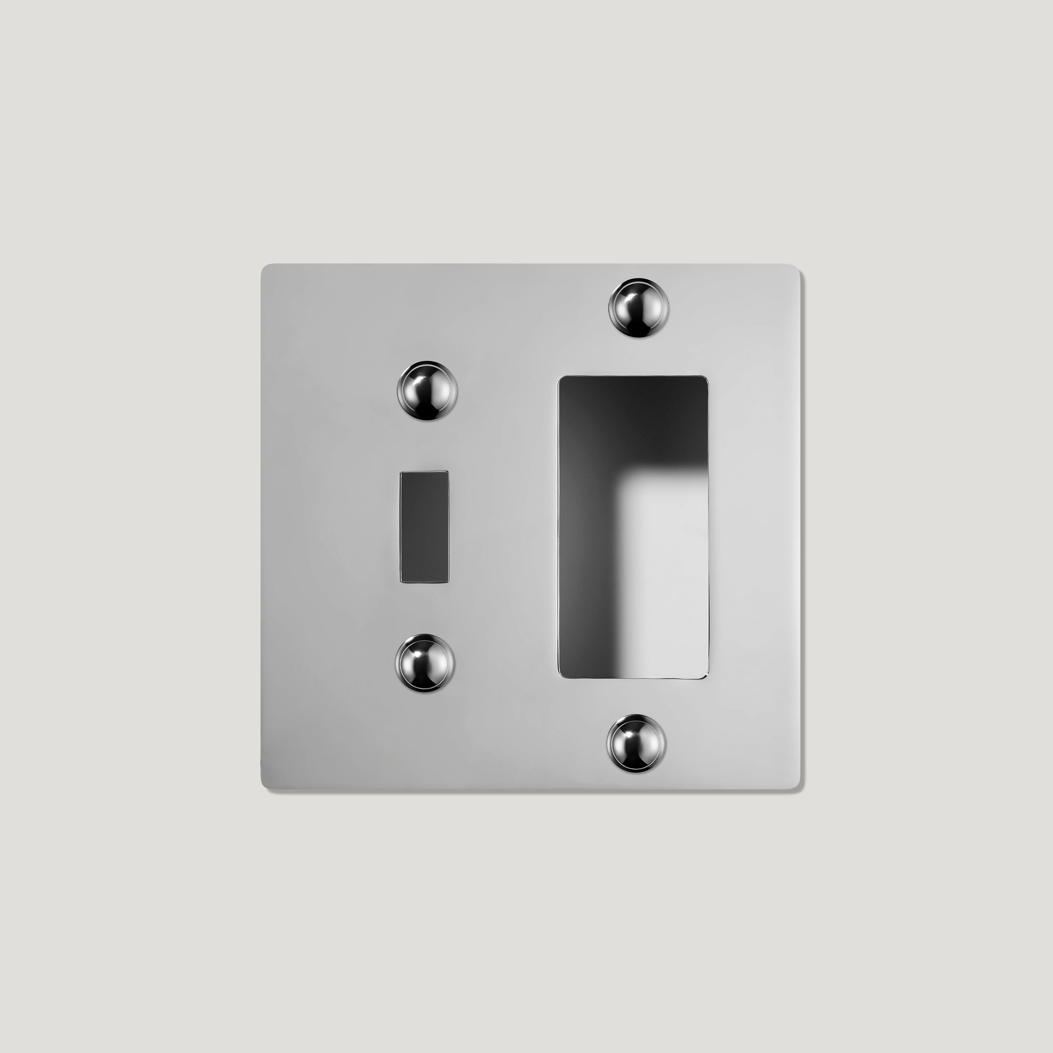 Plank Hardware JASPER 2G Mixed Plate (Toggle/Universal) - Polished Nickel