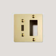 Plank Hardware JASPER 2G Mixed Plate (Toggle/Universal) - Unlacquered Brass